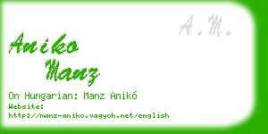 aniko manz business card